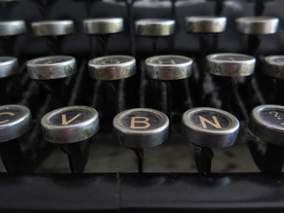 Obraz na płótnie Canvas old typewriter keyboard