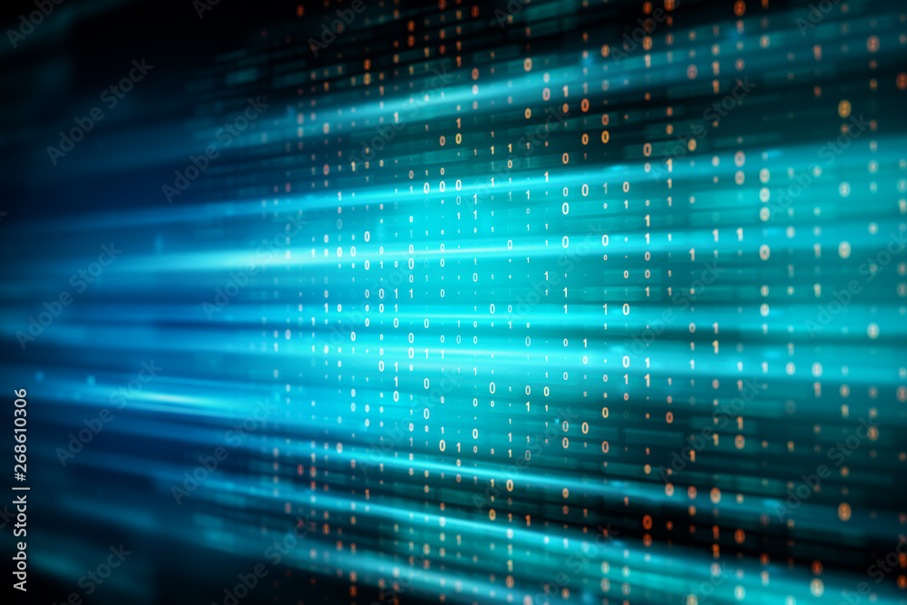 Poster abstract big data background