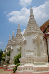 Fototapeta premium Wat Maha Phruttharam is ancient temples built since the Ayutthaya period at Khwaeng Maha Phruttharam, Khet Bang Rak, Bangkok Thailand on May 10,2019.