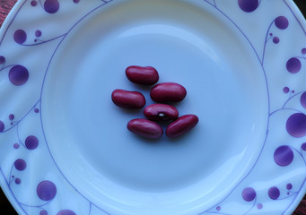 Natural and organic bean grains