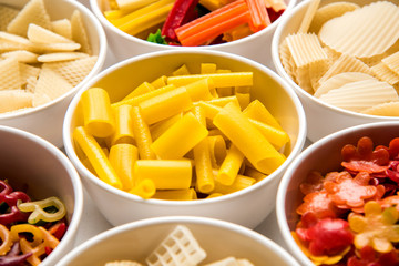 Snack pellets are non-expanded products made with raw materials like cereals, potatoes or vegetable powders, later processed using frying, hot air baking. multicoloured / shaped ready-to-eat snacks