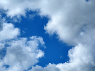 Blauer Himmel mit einigen Wolken 