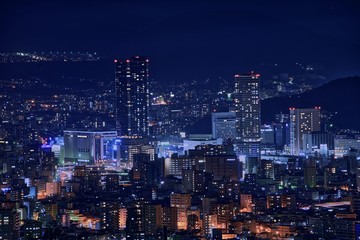 Fototapeta na wymiar 広島 夜景 都市