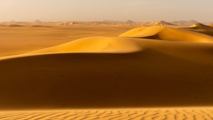 Beautiful Sahara Desert view sand dunes in Algeria