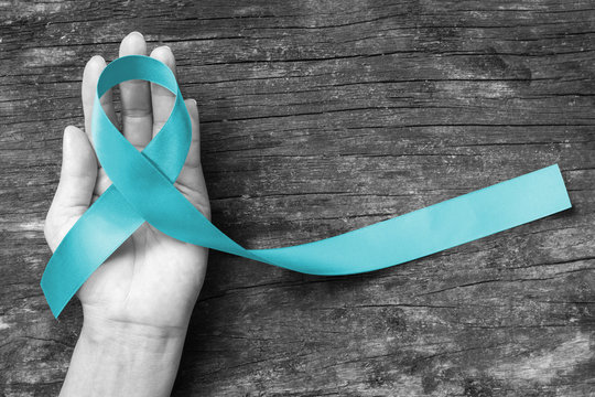 Turquoise/ Robin egg blue ribbon awareness on Bone cancer tumor, Addiction recovery, creft and craniofacial awareness 