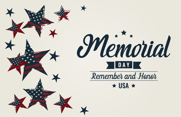 Memorial Day card or background. vector illustration.