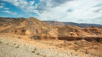 Fototapeta premium Valley mountains in desert area in Algeria