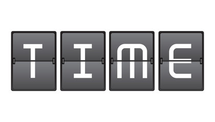 time message in signboard, calendar, illustration