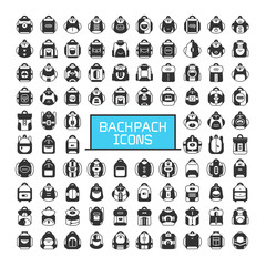 school bag  and backpack icons
