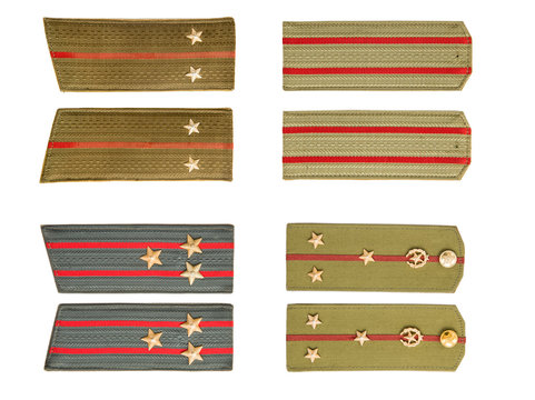 Set of soviet army officer shoulder straps