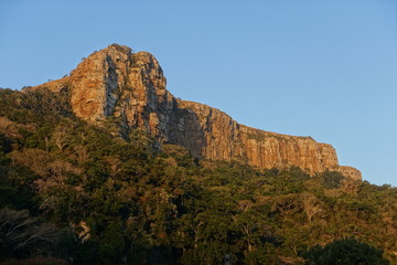 Fototapeta na wymiar Sunset mountain, wilderness, south africa