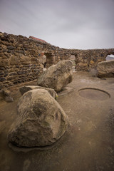 uplistsikhe remaining walls of ancient cave house