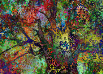 Fototapeta na wymiar Colorful Abstract Tree