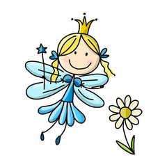 Cute little fairy, sketch for your design