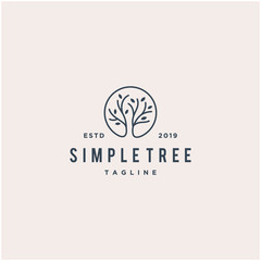 simple tree vector logo design