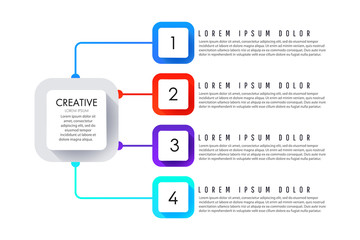 Business illustration Infographic elements, banner, number options, step up options, web design, diagram.