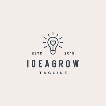 love idea grow vector logo design