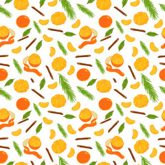 pattern of mandarin orange and cinnamon