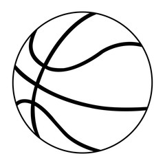 Naklejka premium Basketball ball simple