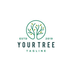 simple tree vector logo design