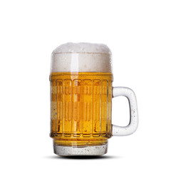 old beer mug with beer