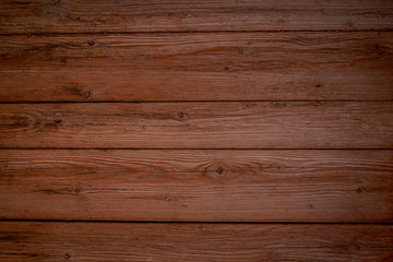 Obraz premium Brown wooden background. Wooden texture. Horizontal wood boards.