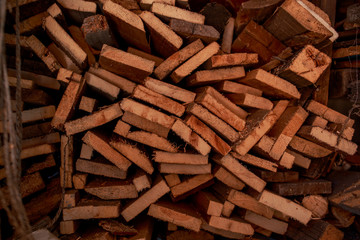 Brown wooden background. Wooden texture. Horizontal wood boards.