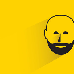 people face with drop shadow in yellow background