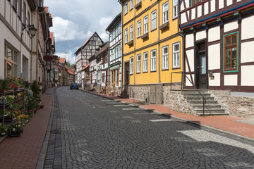 Fototapeta premium Miasto Stolberg w górach Harz w Niemczech