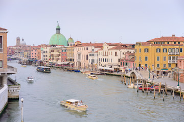 VENICE, ITALY - MAY, 2017: big canal view from the Calatrava bridge, in Venice.