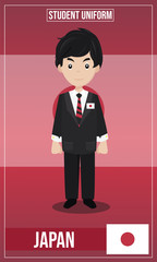 Vector illustration of Student costume of The world