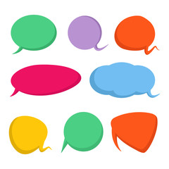 cloud comic speech bubbles, cartoon dialog set