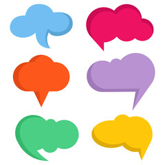Fototapeta premium cloud comic speech bubbles, cartoon dialog set