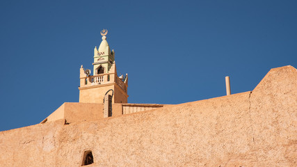 mosque in desert old town in Algeria