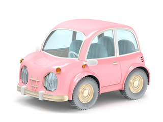 car small cartoon pink