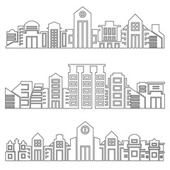 Fototapeta premium city skyscrapers skyline, outline design