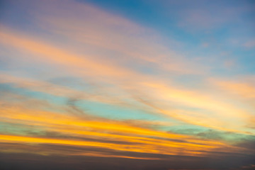 Colorful sky in twilight time background.