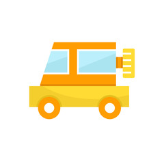 camping car icon in white background