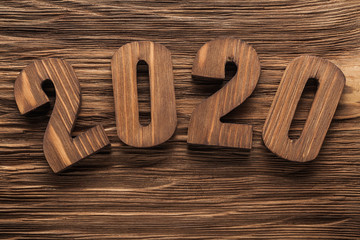 brown vintage 202 wood letters on vintage wood background