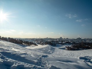Winter mountain landscape.