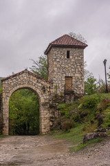 Fototapeta na wymiar entrance arch of Motsameta Monastery