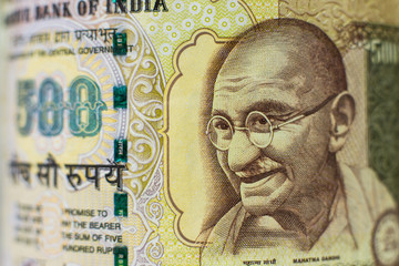 Portrait on indian Rupee bill