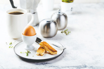 Soft boiled egg for breakfast
