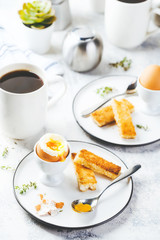 Soft boiled egg for breakfast