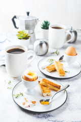 Soft boiled egg for breakfast