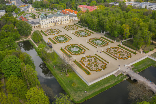 Aerial view of Branicki Palace in Bialystok