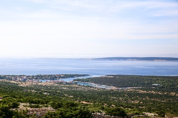 Fototapeta na wymiar View of Simuni marina in Pag Island, Croatia