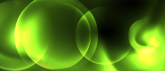 Shiny neon circles abstract background