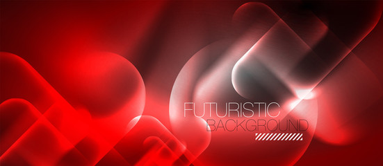 Neon glowing techno lines, hi-tech futuristic abstract background template