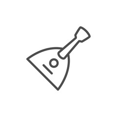 Musical instrument balalaika line outline icon